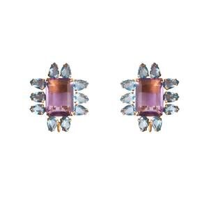 NEW BOUNKIT women's lucille studs in purple